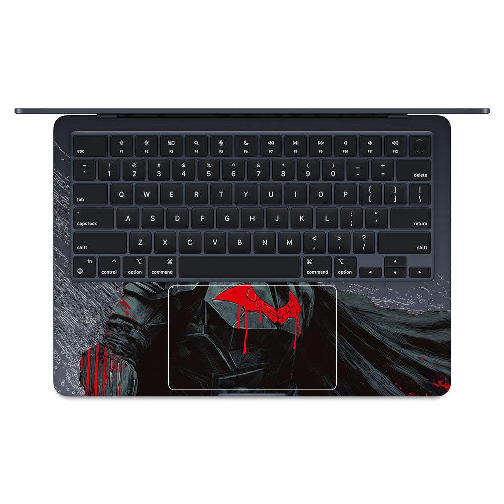 Transparent Dark Knight MacBook Air 13 M4 2025 Laptop Skin