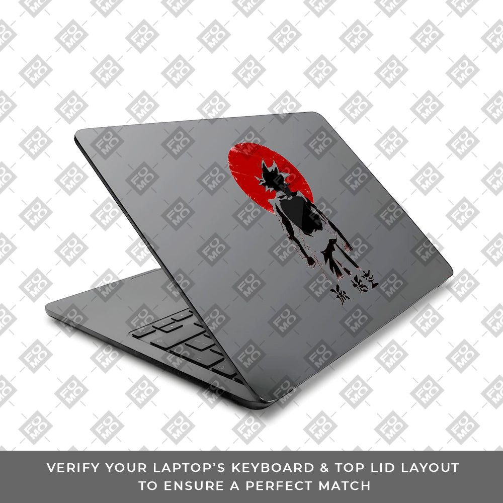 Transparent Sunset Samurai MacBook Air 15 M3 2024 Laptop Skin
