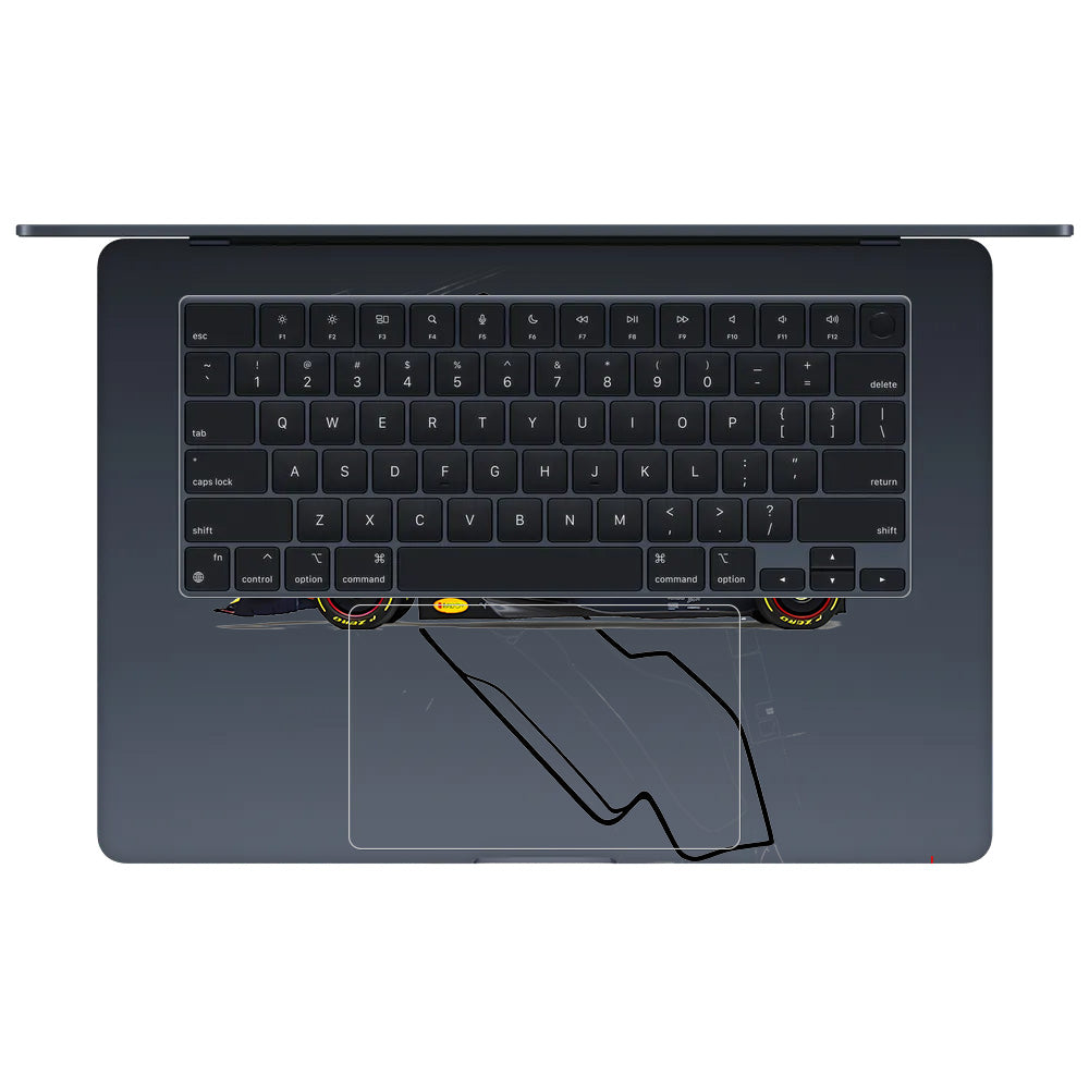 Transparent Track King MacBook Air 15 M3 2024 Laptop Skin