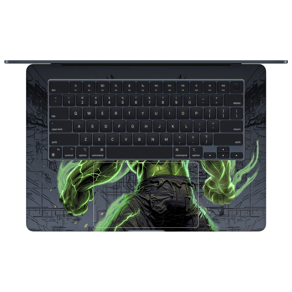 Transparent Hulk Smash MacBook Air 15 M4 2025 Laptop Skin