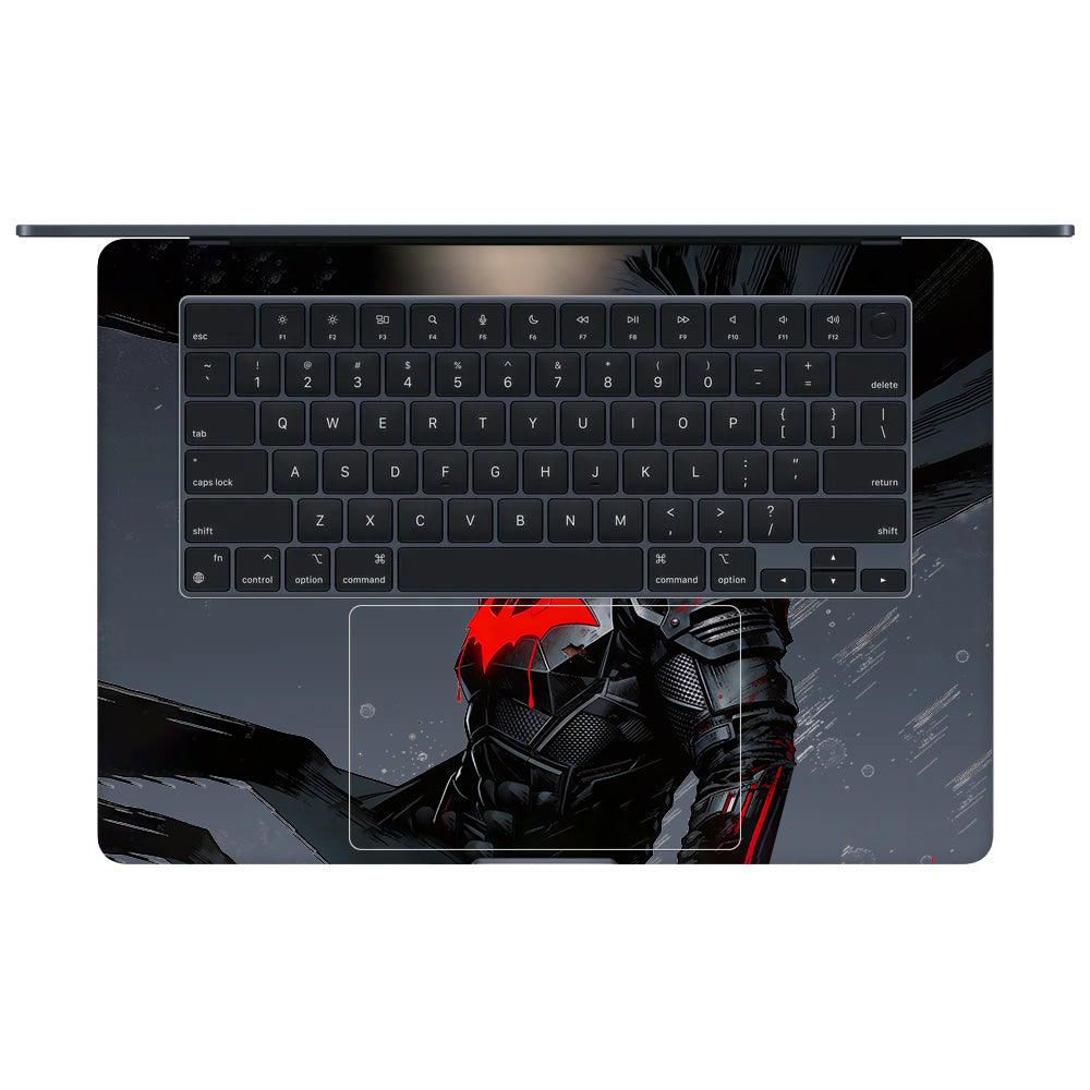 Transparent Dark Knight MacBook Air 15 M4 2025 Laptop Skin