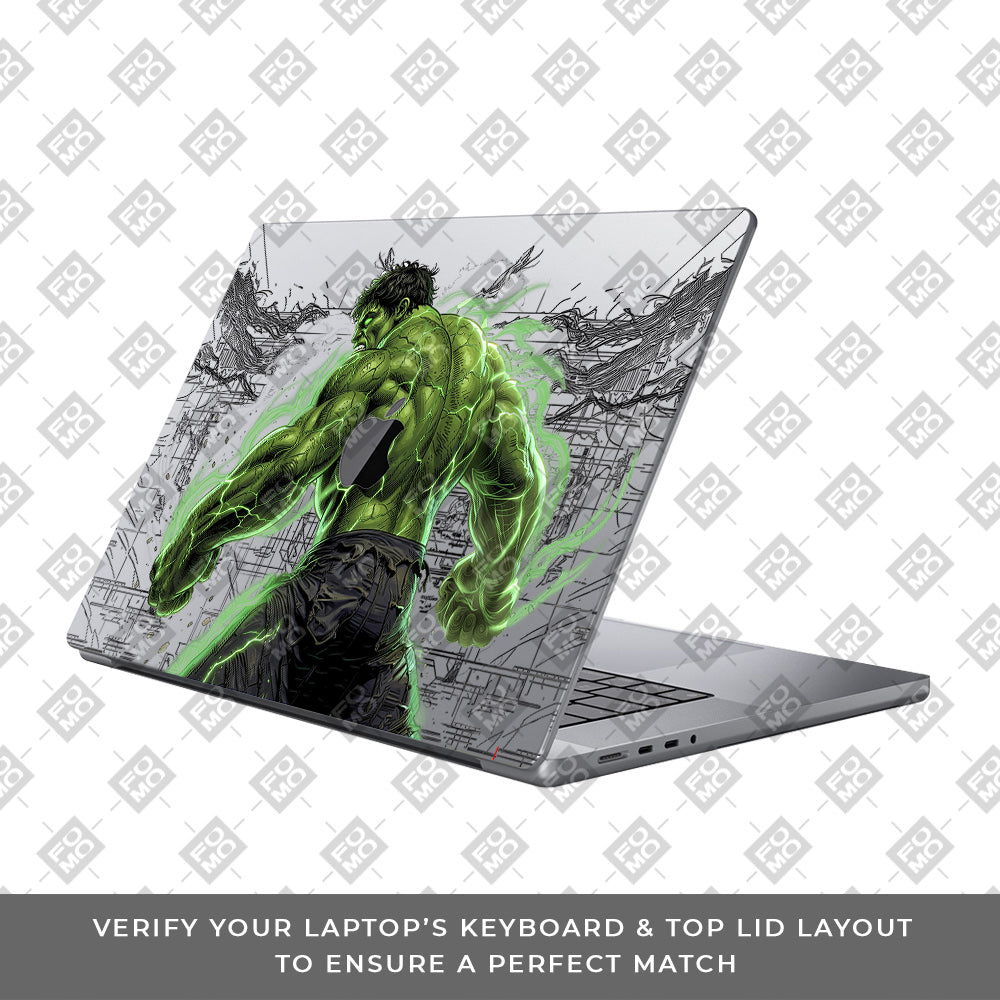 Transparent Hulk Smash MacBook Pro 13 Intel 2020 Laptop Skin