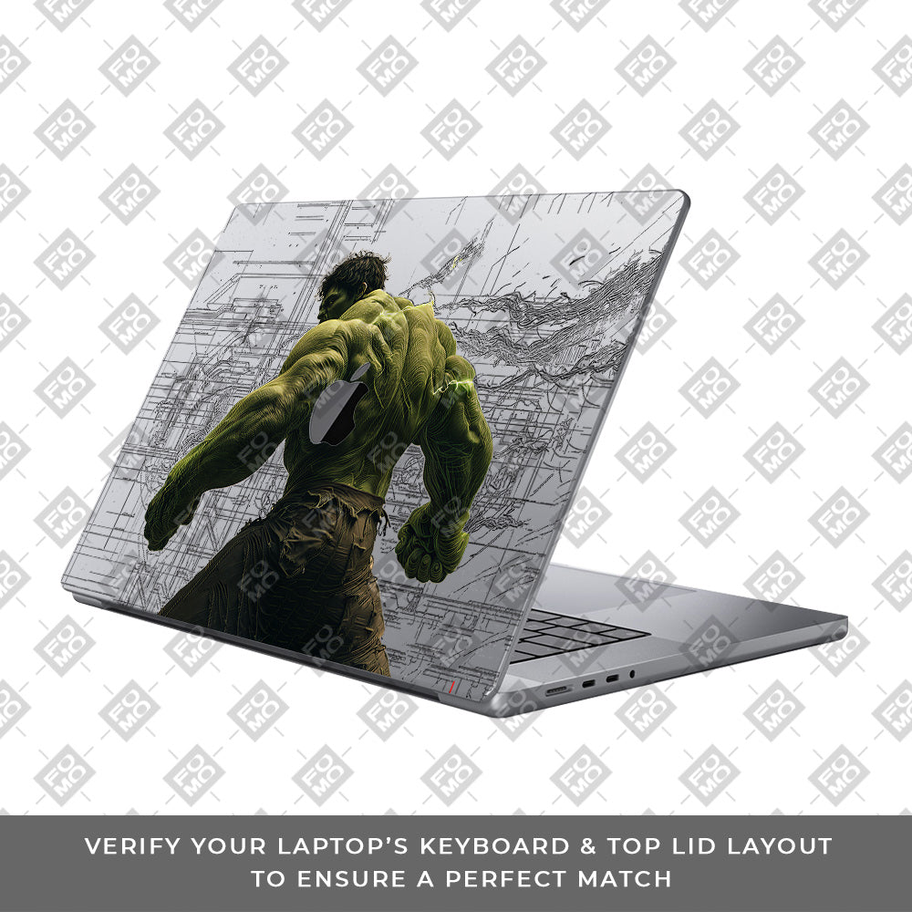 Transparent Hulk Smash MacBook Pro 13 Intel 2020 Laptop Skin
