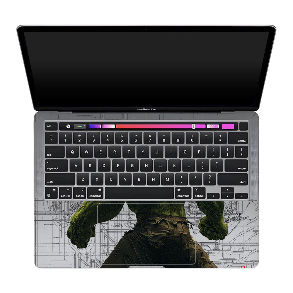 Transparent Hulk Smash MacBook Pro 13 Intel 2020 Laptop Skin