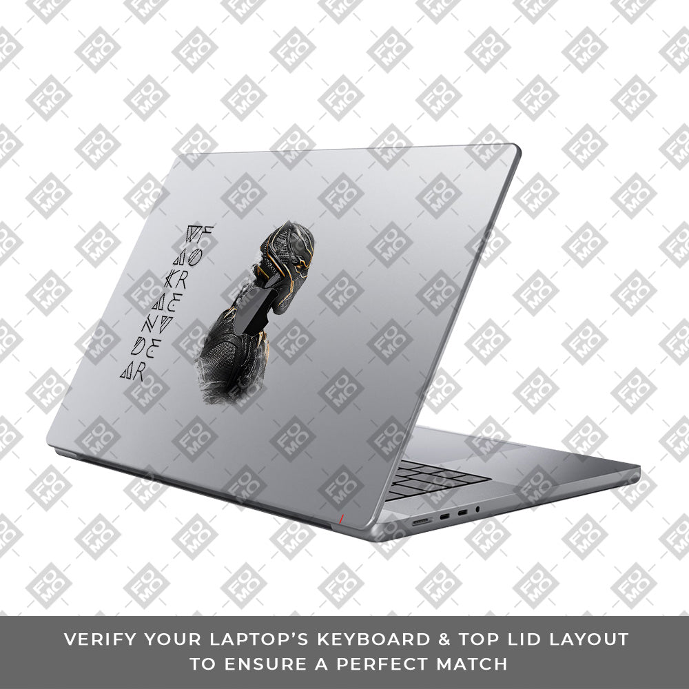 Transparent Wakanda Forever MacBook Pro 13 Intel 2020 Laptop Skin