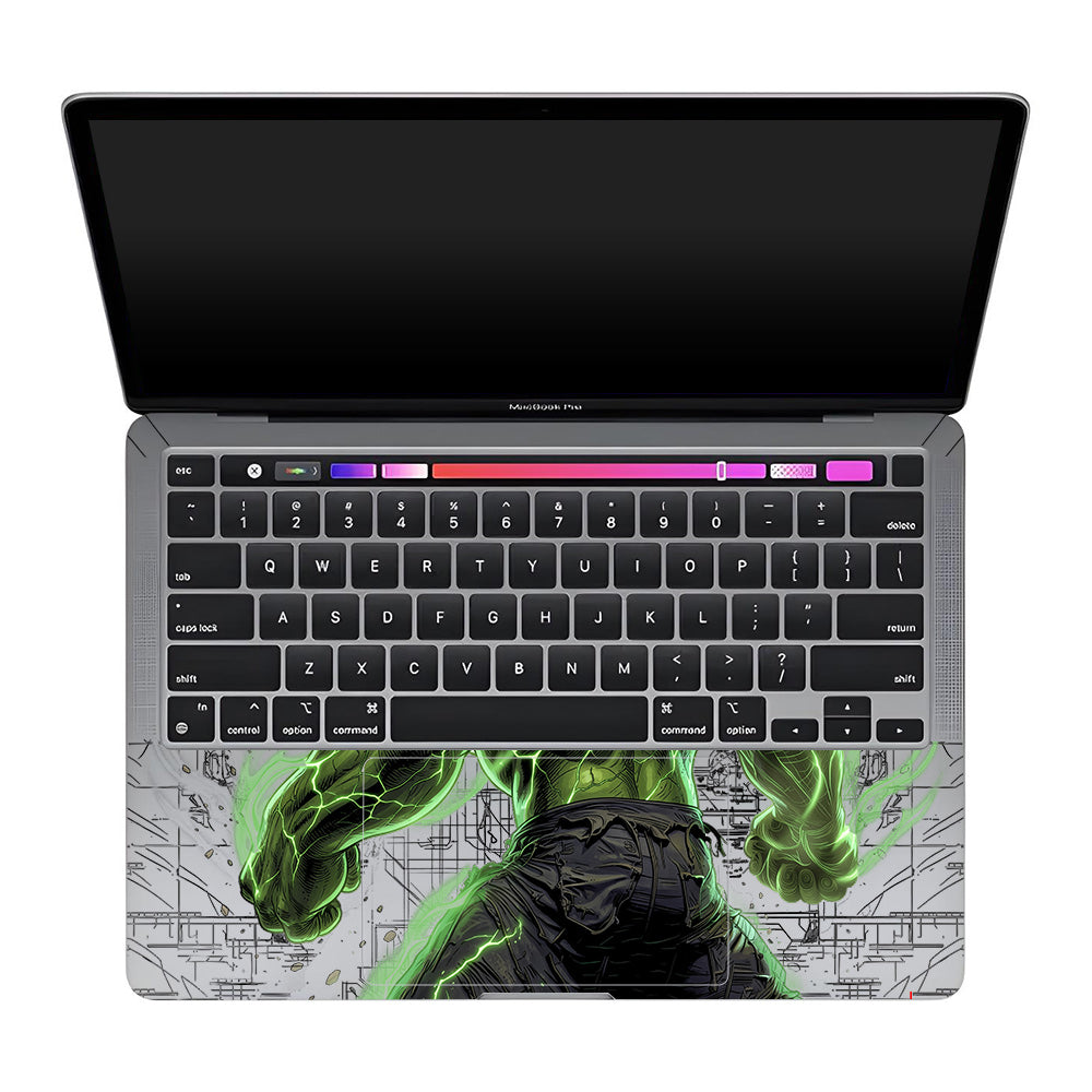 Transparent Hulk Smash MacBook Pro 13 M2 2022 Laptop Skin