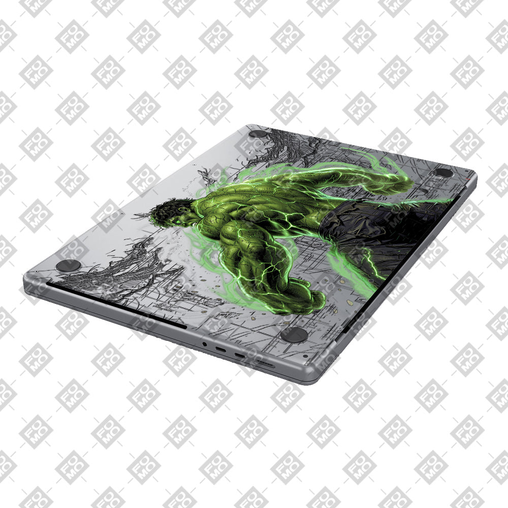 Transparent Hulk Smash MacBook Pro 13 M2 2022 Laptop Skin