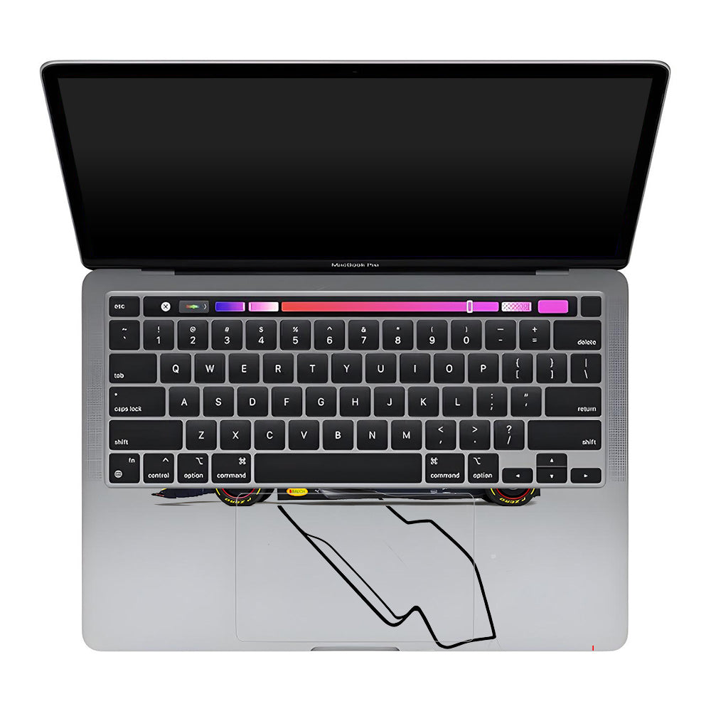 Transparent Track King MacBook Pro 13 M2 2022 Laptop Skin