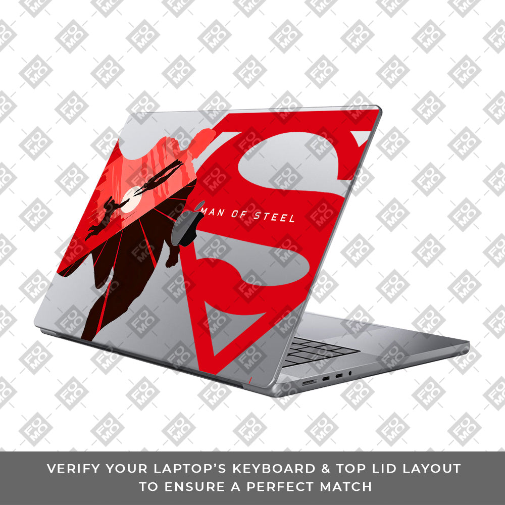Transparent Man of Steel MacBook Pro 13 M2 2022 Laptop Skin