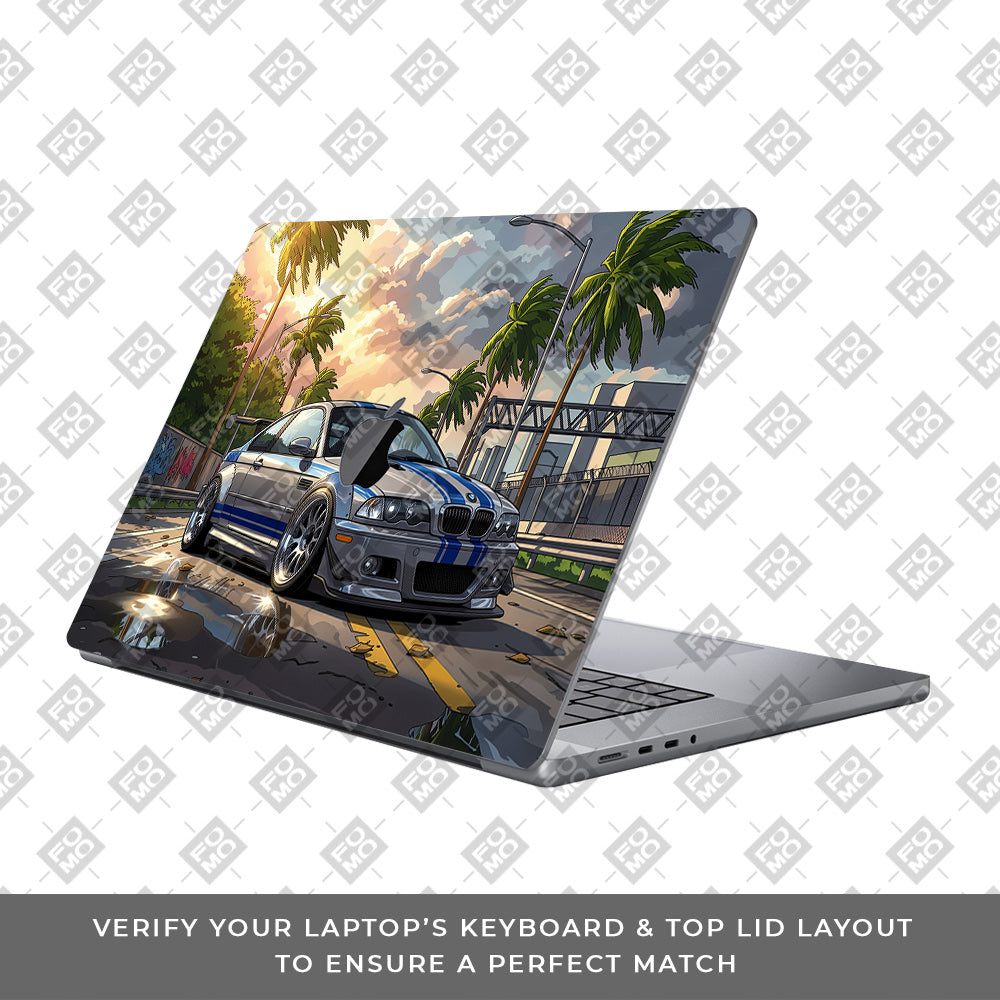 Street Icon BMW E46 Drift Legend MacBook Pro 13 M2 2022 Laptop Skin
