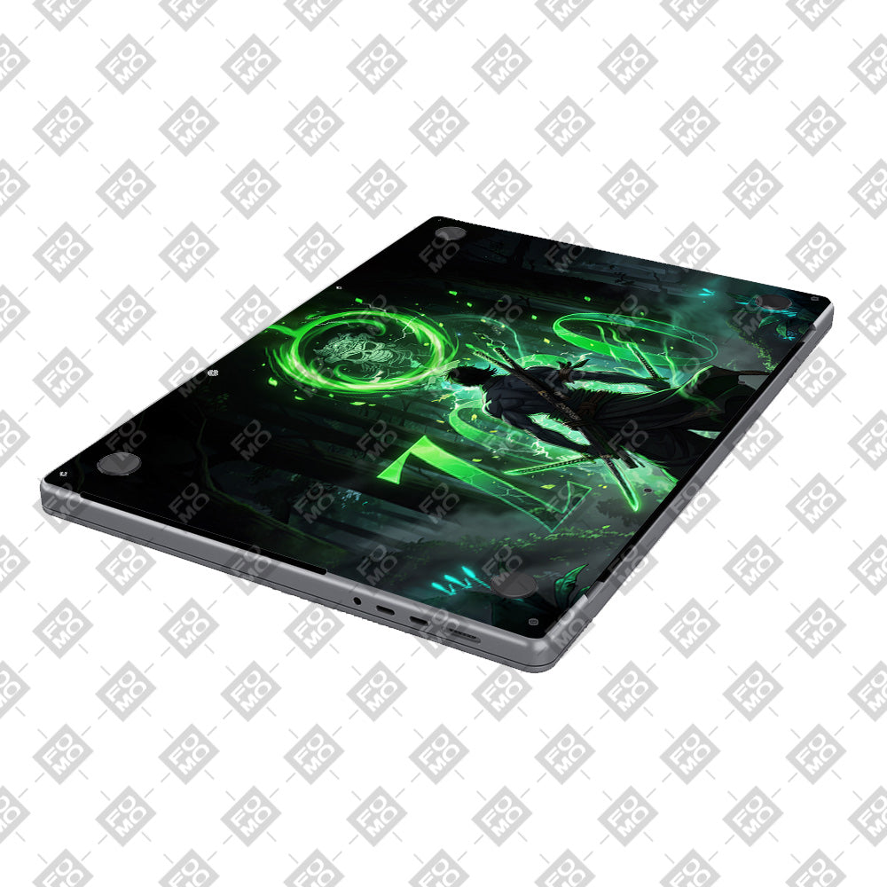 Zoro Green Aura MacBook Pro 13 M2 2022 Laptop Skin