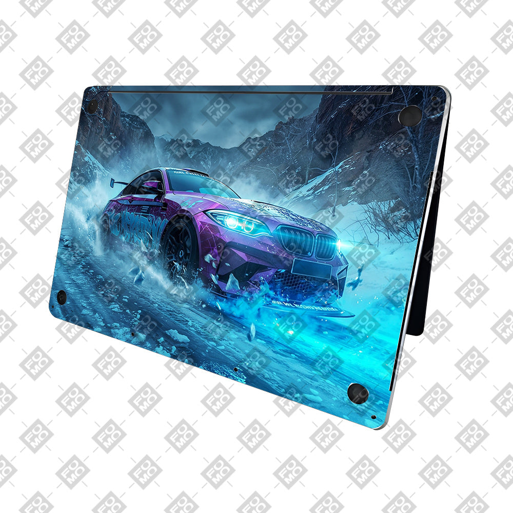 BMW Neon Drift MacBook Neo Laptop Skin