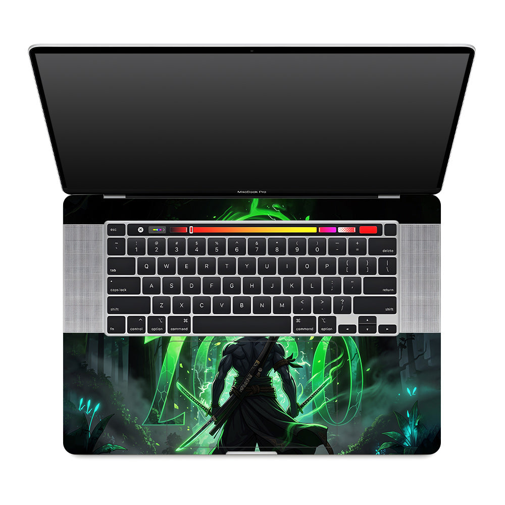Zoro Green Aura MacBook Pro 16 2019 Laptop Skin