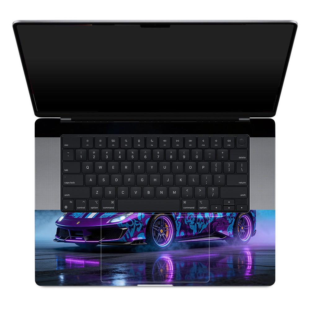 Psycho Drive Ferrari 488 MacBook Pro 16 M1, M2, M3, M4 2021-2024 Laptop Skin