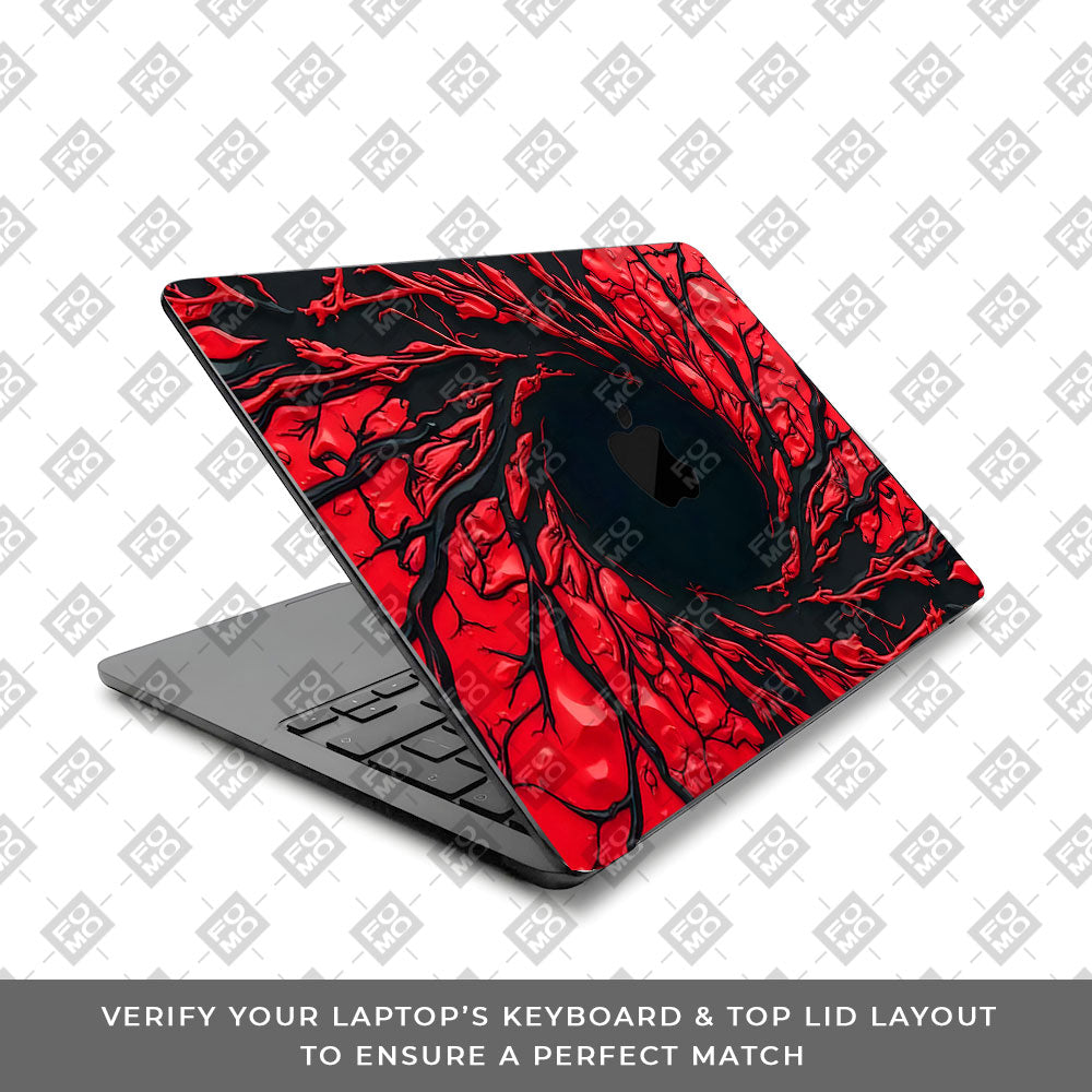 Spiderman Web Red MacBook Air 13 M1 2020 3D Laptop Skin