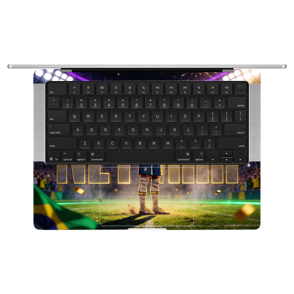 Neymar Golden Aura MacBook Pro 14 M5 2025 3D Laptop Skin