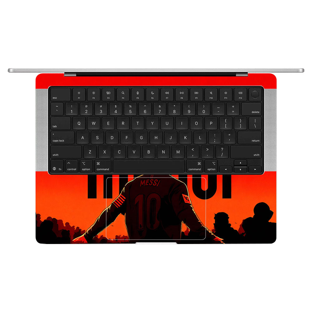 Messi Red Aura Web MacBook Pro 14 M5 Pro/Max 2026 3D Laptop Skin
