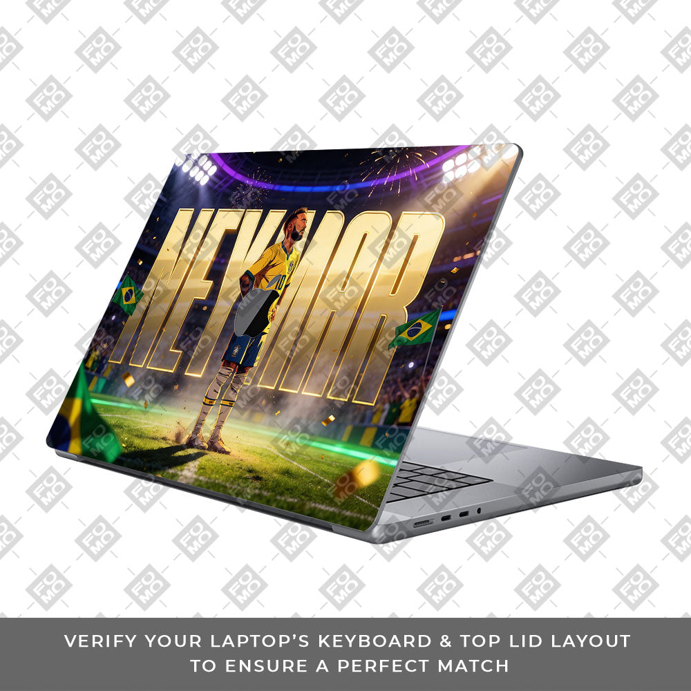 Neymar Golden Aura MacBook Pro 14 M5 Pro/Max 2026 3D Laptop Skin