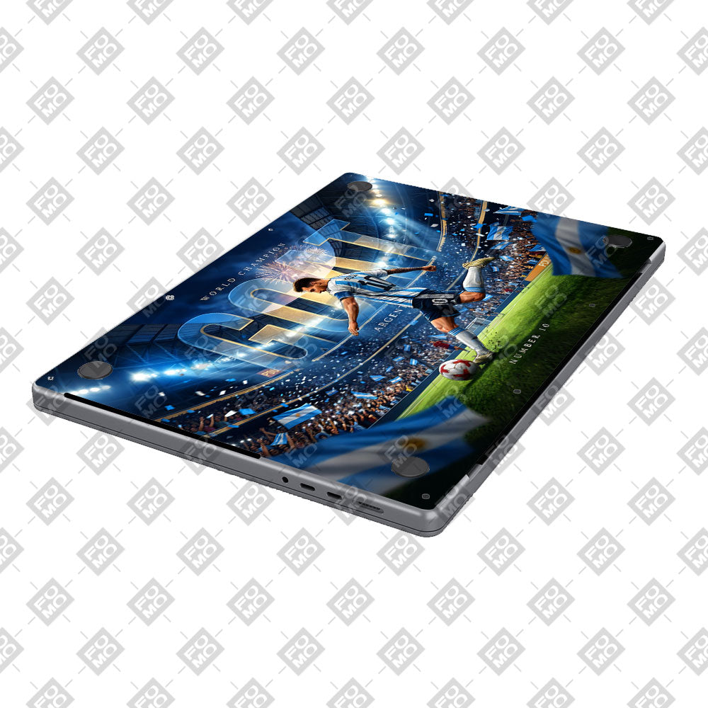Messi World Champ Energy MacBook Pro 16 M5 Pro/Max 2026 3D Laptop Skin