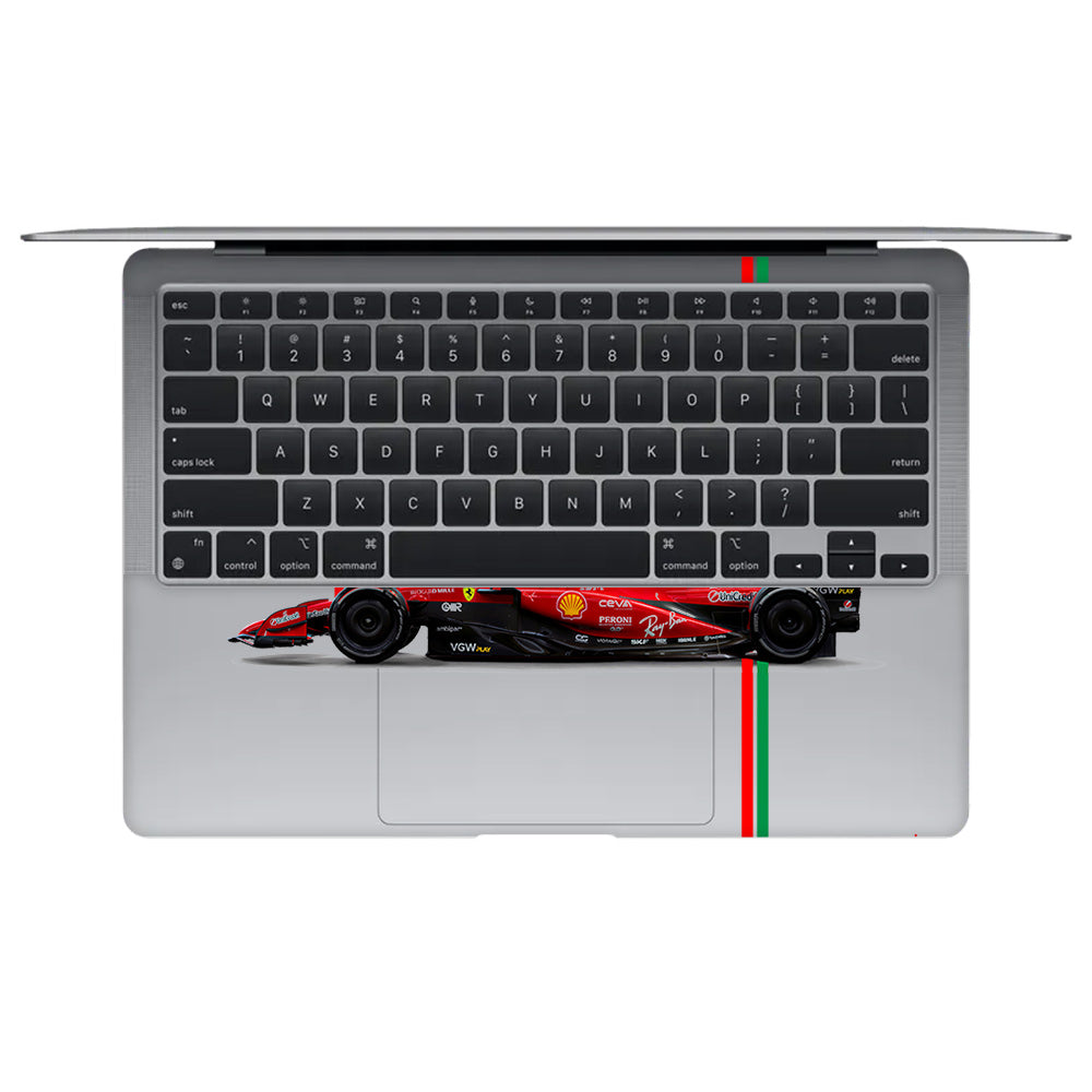 Transparent Ferrari Flame MacBook Air 13 Intel 2020 Laptop Skin