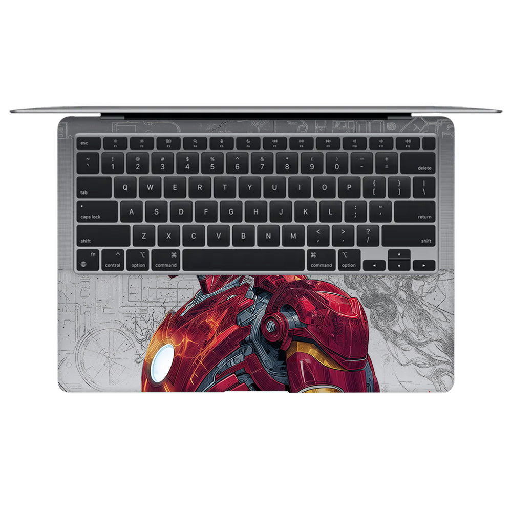 Transparent Futuristic Iron Man MacBook Air 13 Intel 2020 Laptop Skin