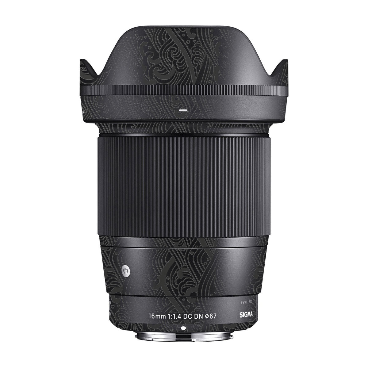 Textured Matte Charcoal Sigma 16mm F/1.4 DC DN Camera Lens Skin