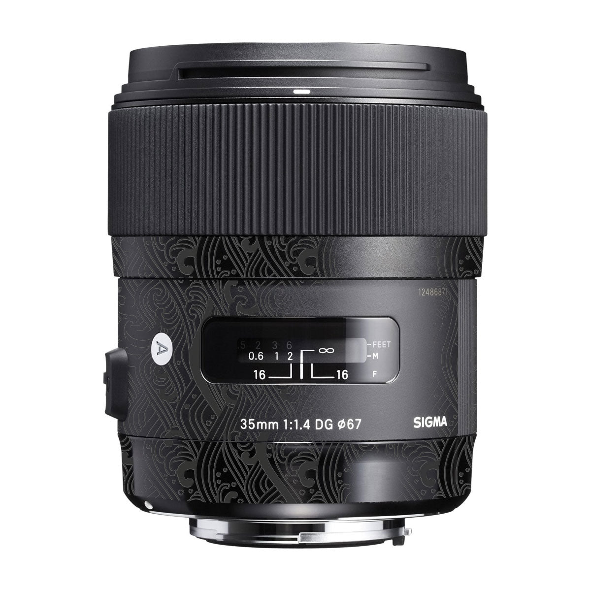 Textured Matte Charcoal Sigma 35mm F/1.4 DG Canon Mount Camera Lens Skin