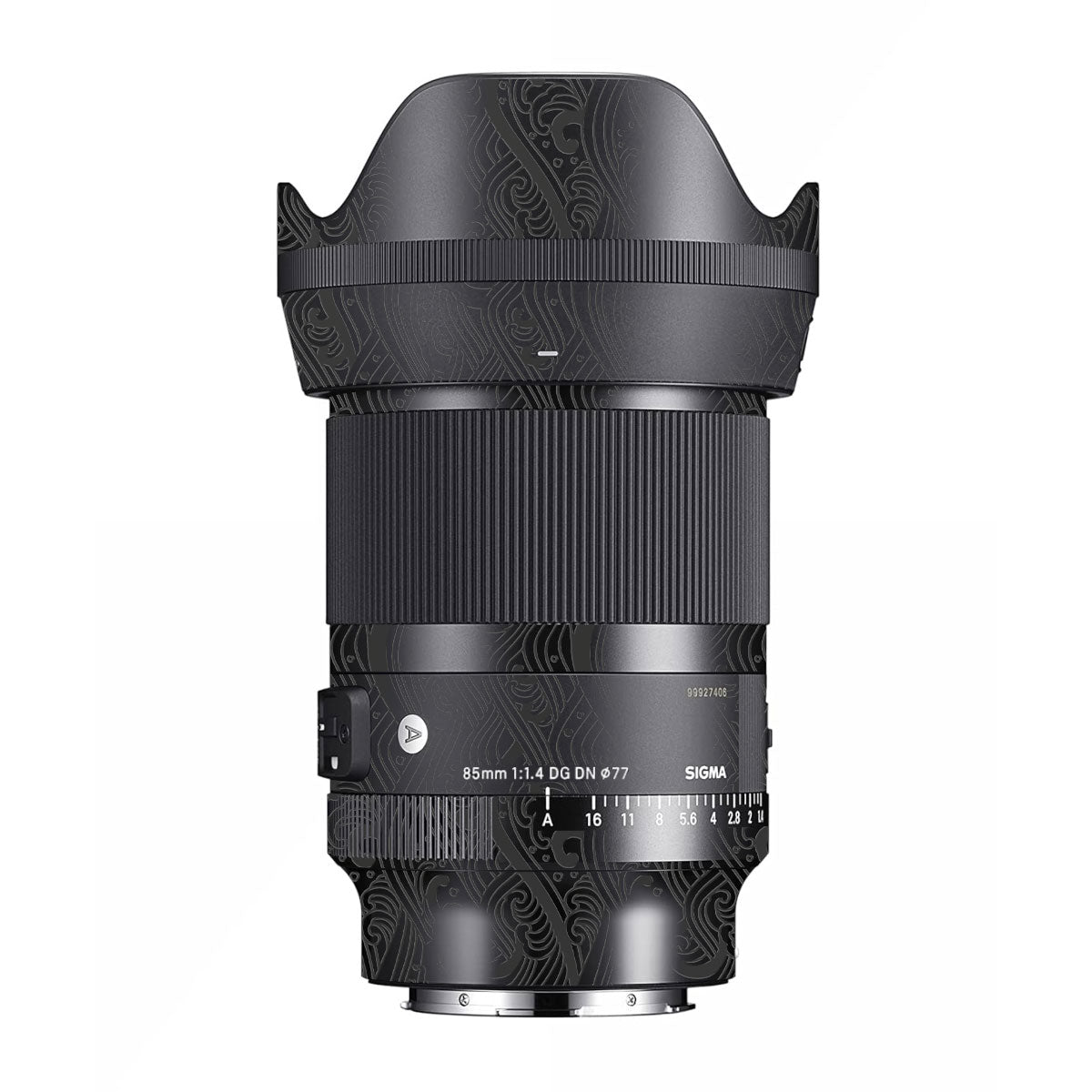 Textured Matte Charcoal Sigma 85mm F/1.4 DG DN E-mount Camera Lens Skin