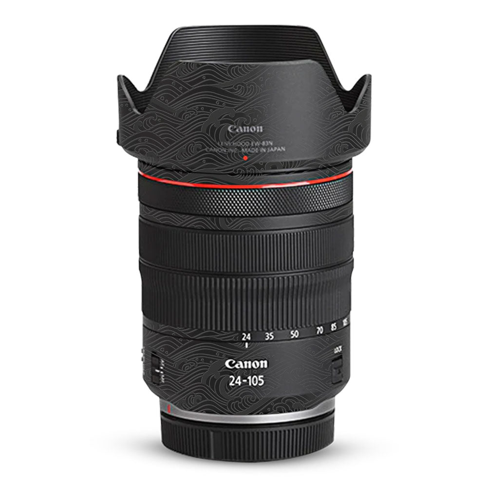 Textured Matte Charcoal Canon RF 24–105mm f/4L IS USM Camera Lens Skin