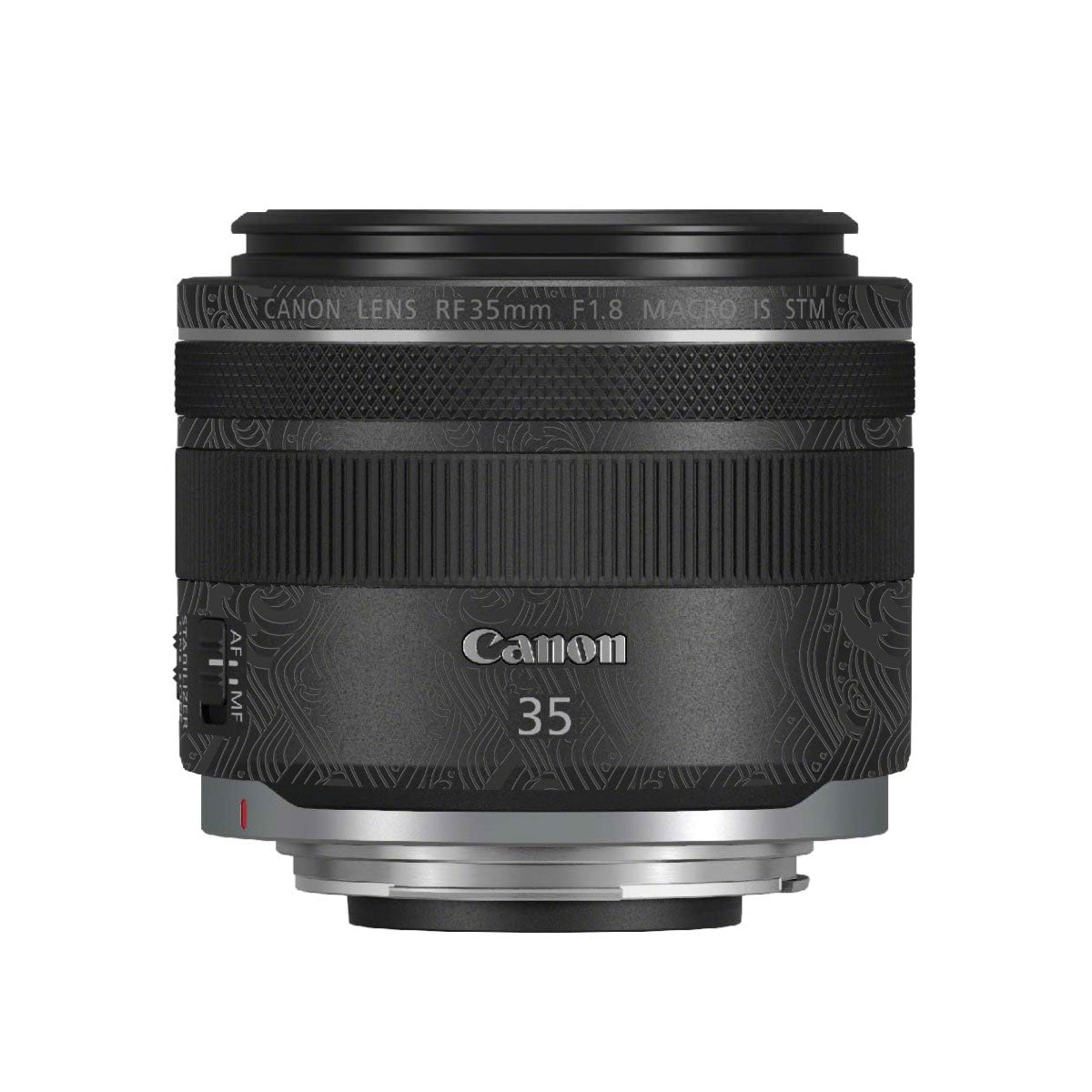 Textured Matte Charcoal Canon RF 35mm F/1.8 Macro Camera Lens Skin