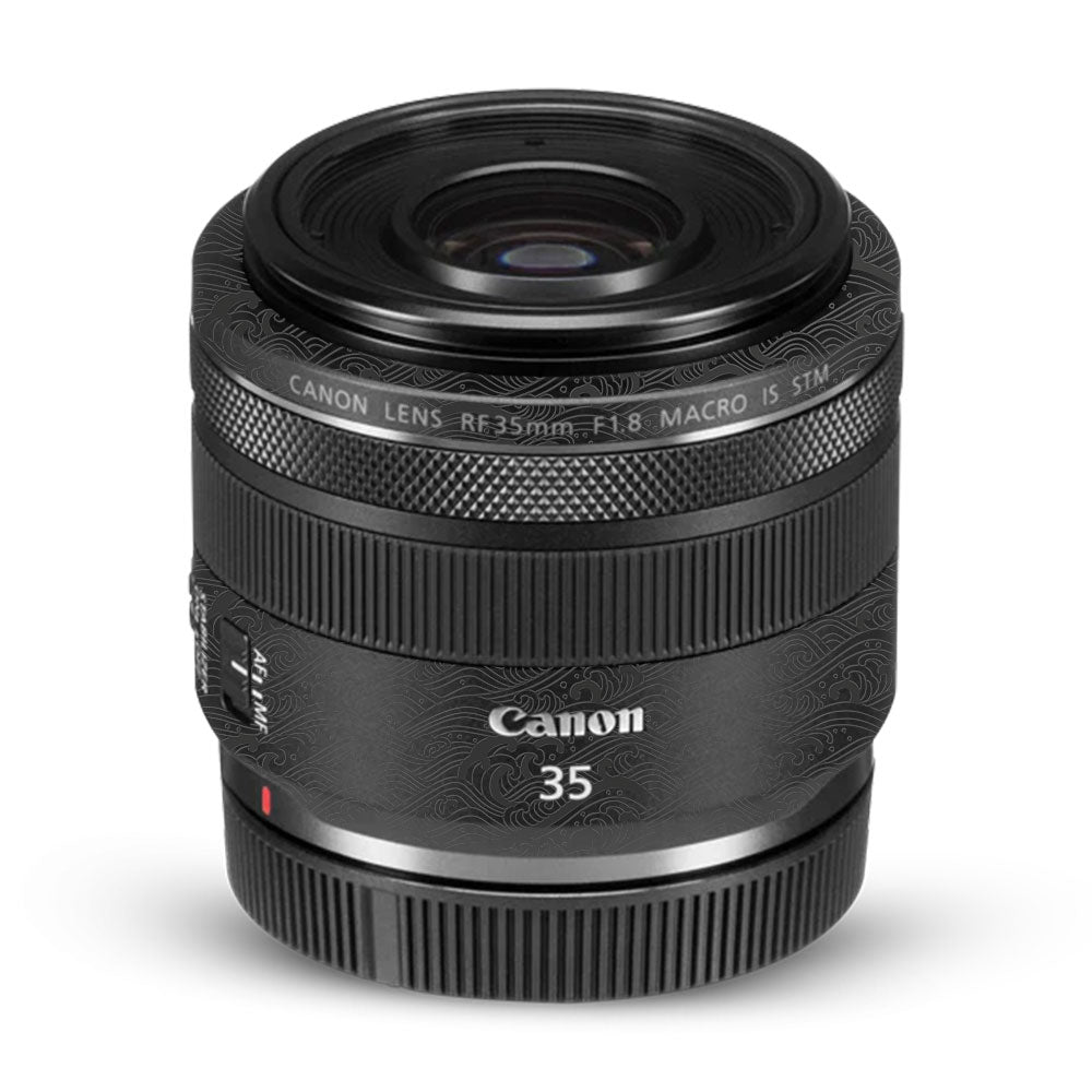 Textured Matte Charcoal Canon RF 35mm f/1.8 IS Macro STM Camera Lens Skin