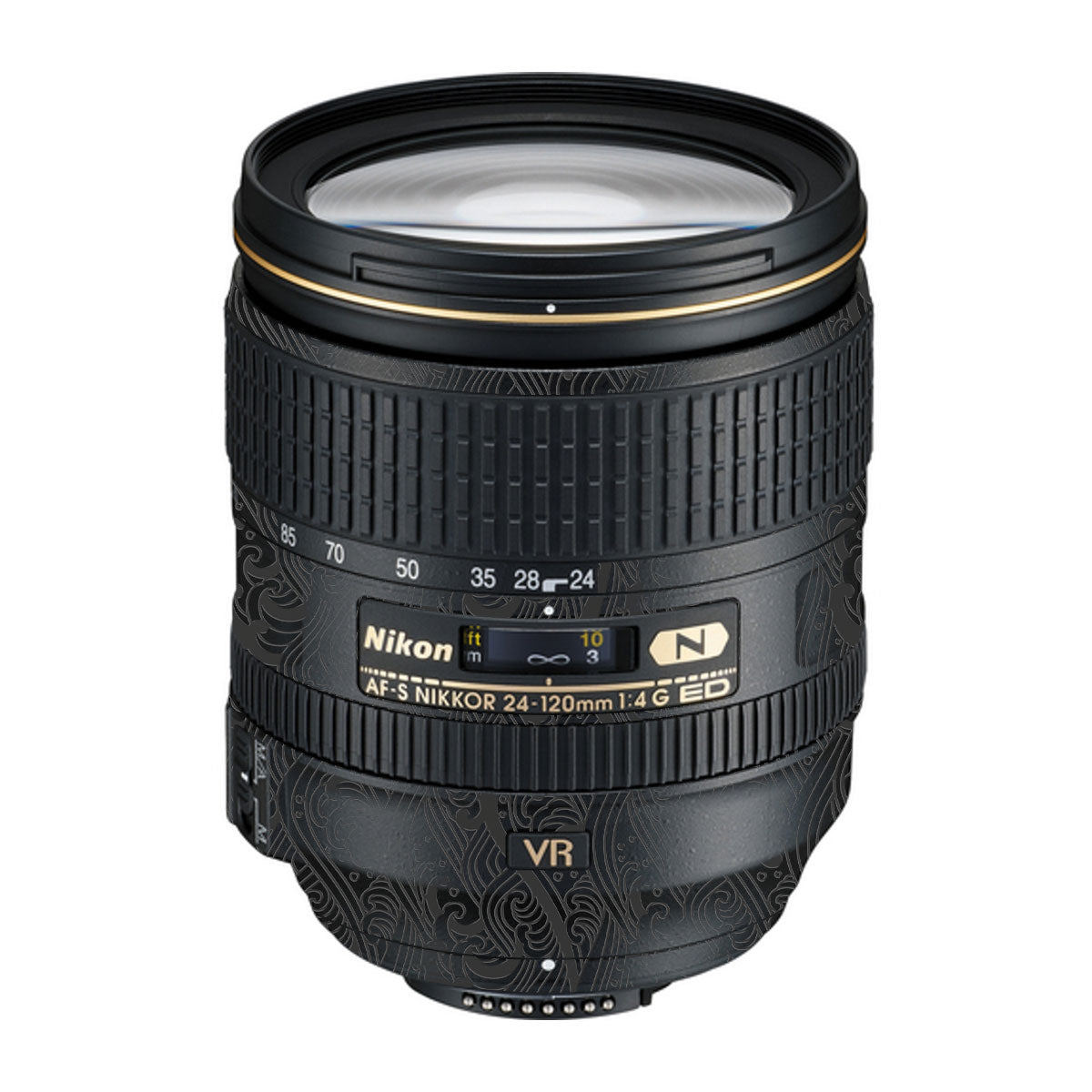 Textured Matte Charcoal Nikon Nikkor AF-S 24-120mm F4 G ED VR Camera Lens Skin
