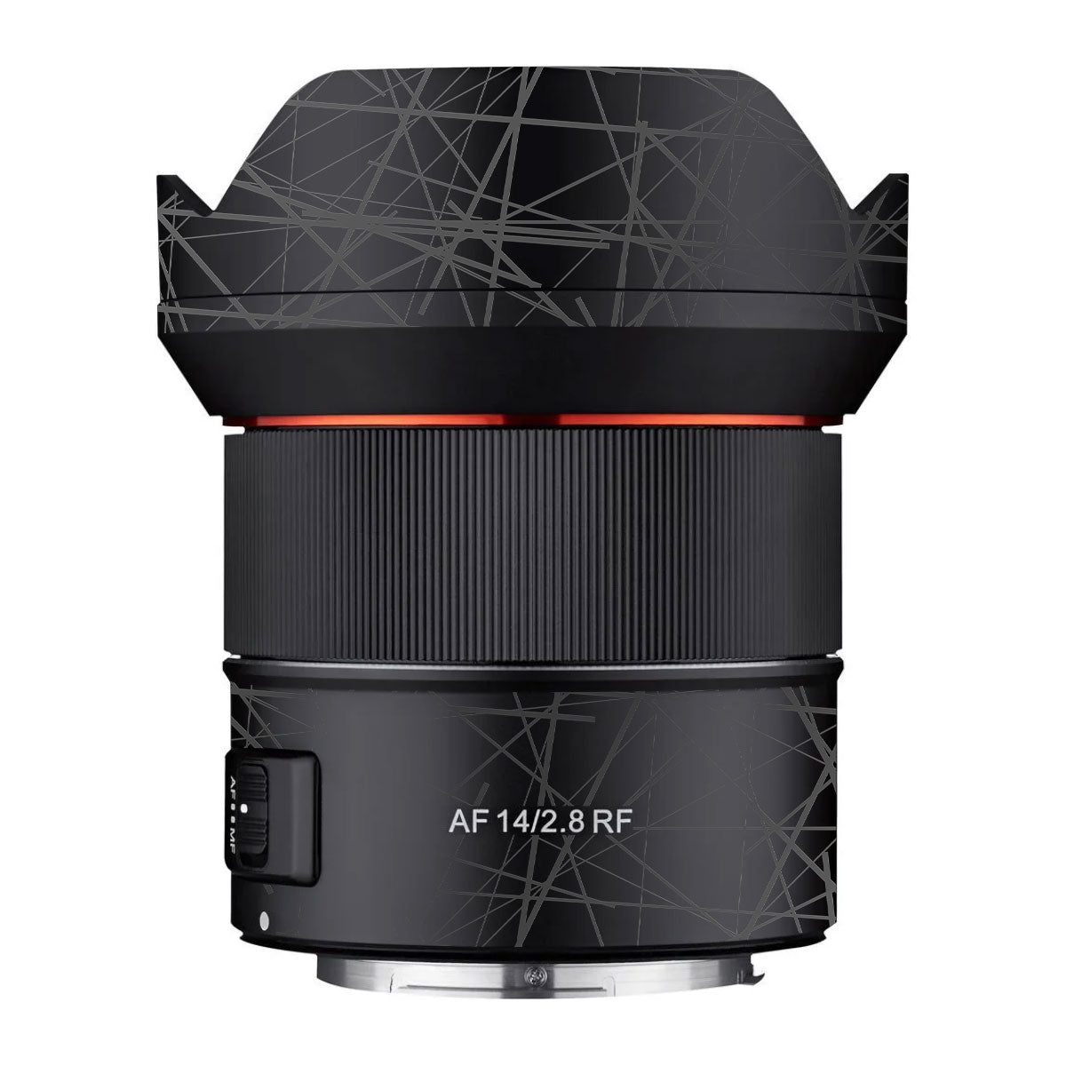 Textured Matte Graphite Samyang AF 14mm F/2.8 RF Camera Lens Skin