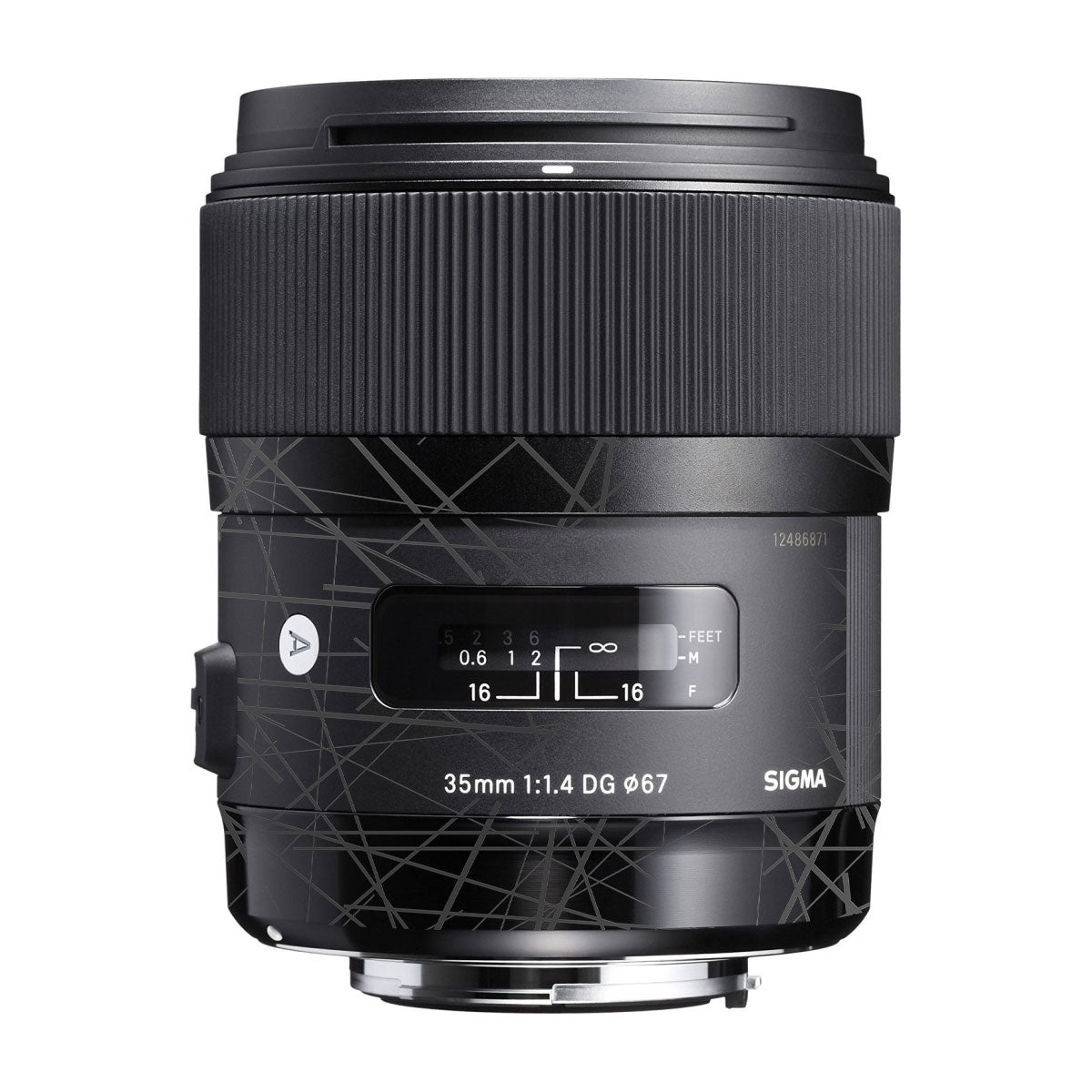 Textured Matte Graphite Sigma 35mm F/1.4 DG Canon Mount Camera Lens Skin