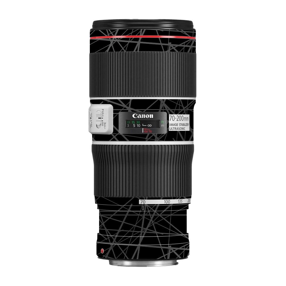 Textured Matte Graphite Canon EF 70-200 F/4L IS II USM Camera Lens Skin