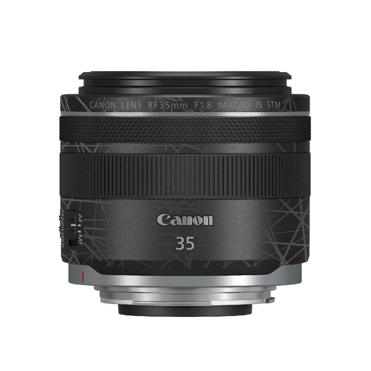Textured Matte Graphite Canon RF 35mm F/1.8 Macro Camera Lens Skin