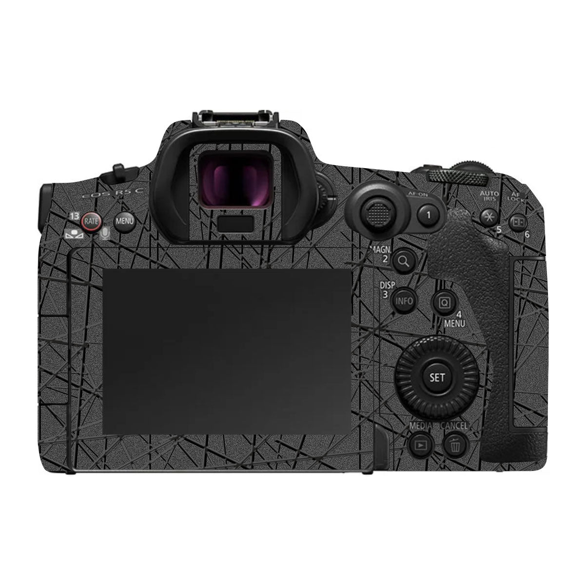 Textured Metallic Steel Grain Canon EOS R5 C Camera Skin