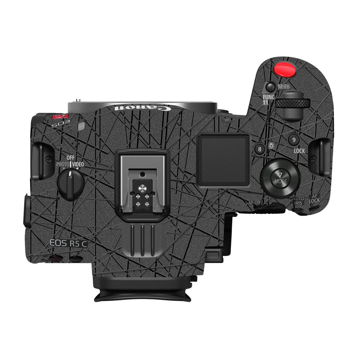 Textured Metallic Steel Grain Canon EOS R5 C Camera Skin