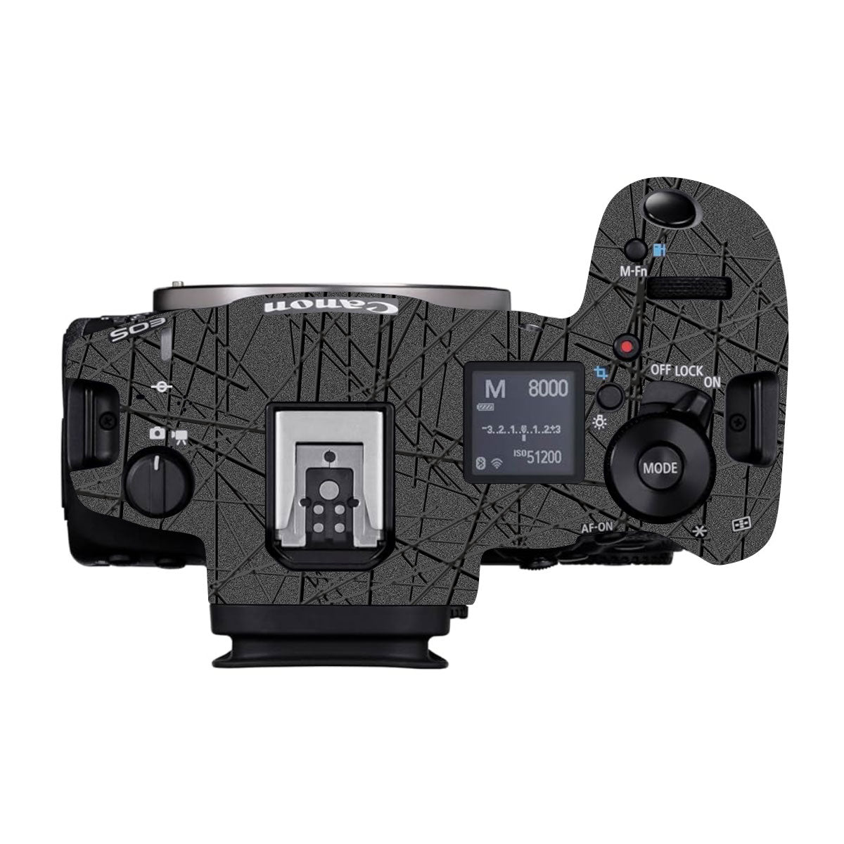 Textured Metallic Steel Grain Canon EOS R5 Mark II Camera Skin