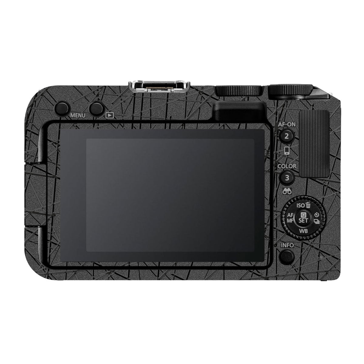 Textured Metallic Steel Grain Canon EOS R50V Camera Skin