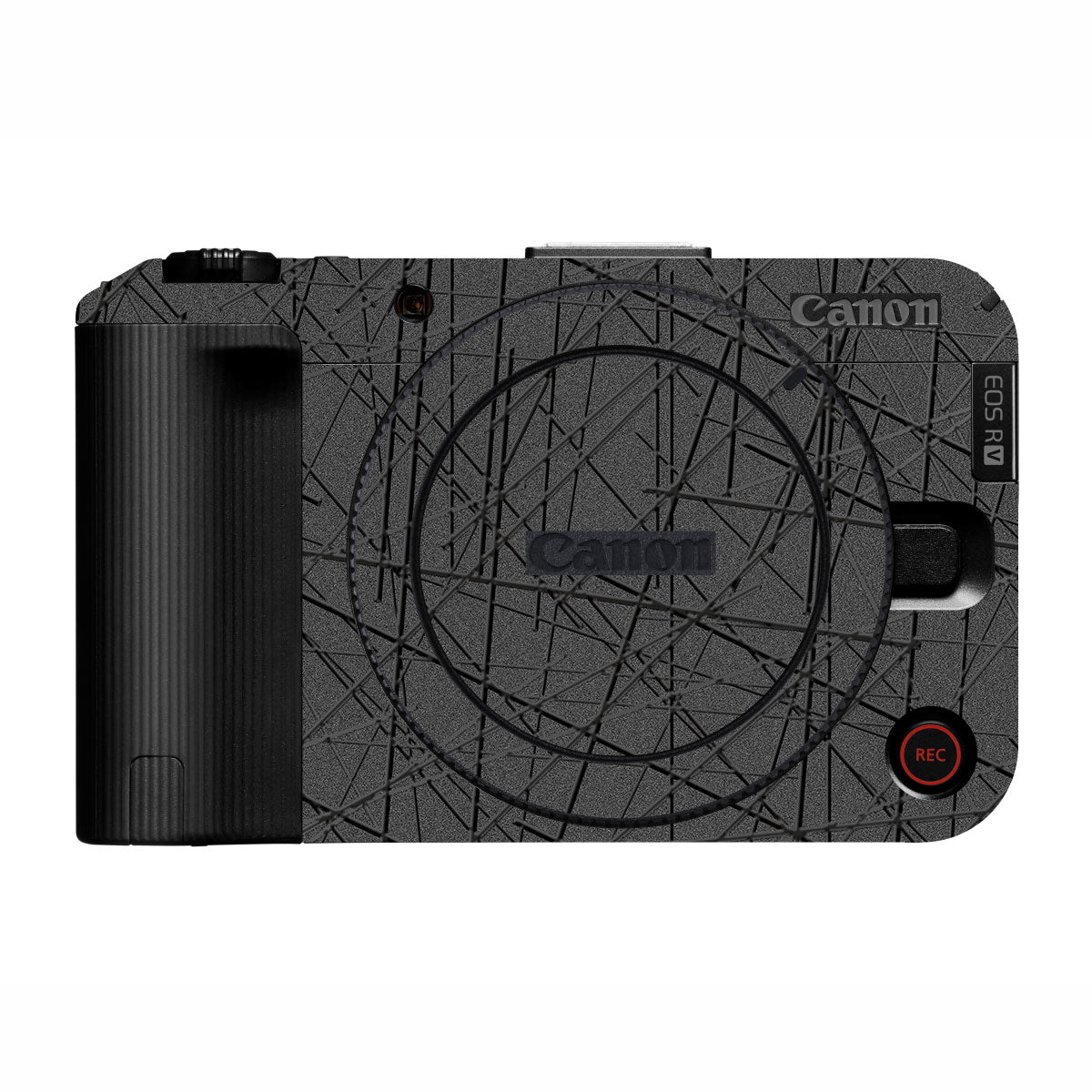 Textured Metallic Steel Grain Canon EOS R50V Camera Skin
