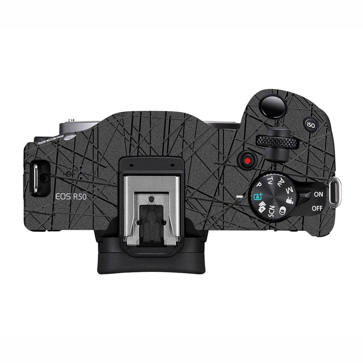 Textured Metallic Steel Grain Canon EOS R50 Camera Skin