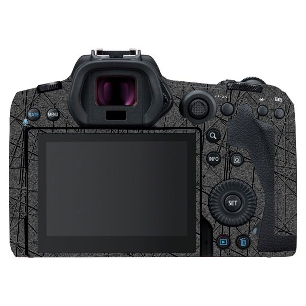 Textured Metallic Steel Grain Canon EOS R5 Camera Skin