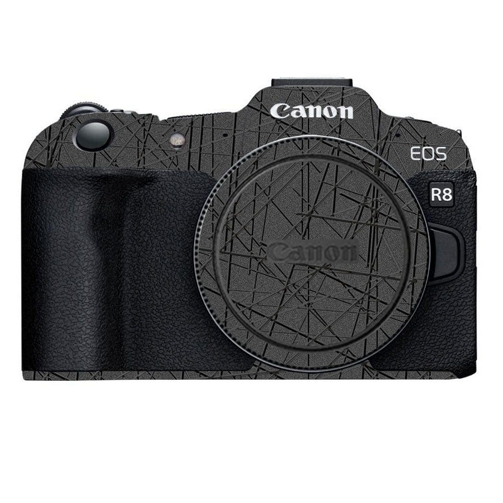 Textured Metallic Steel Grain Canon EOS R8 Camera Skin