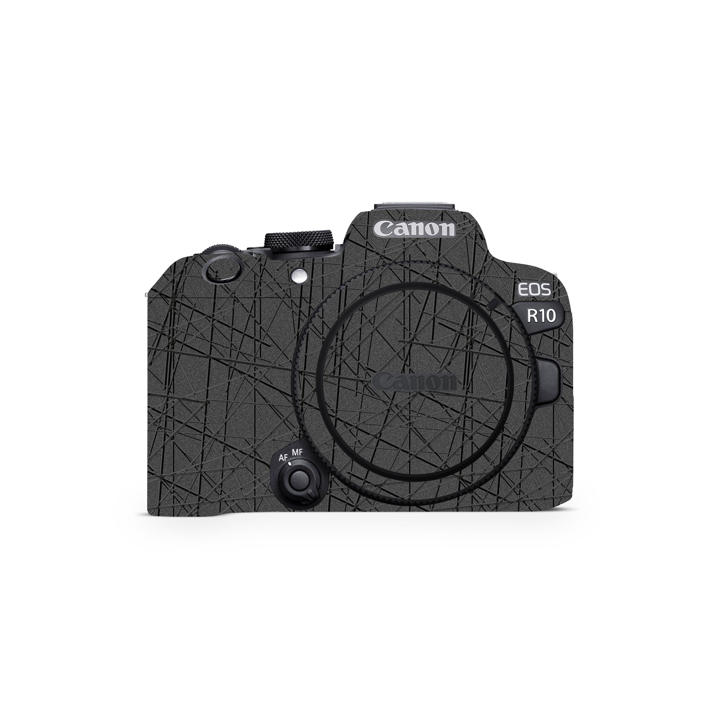 Textured Metallic Steel Grain Canon EOS R10 Camera Skin