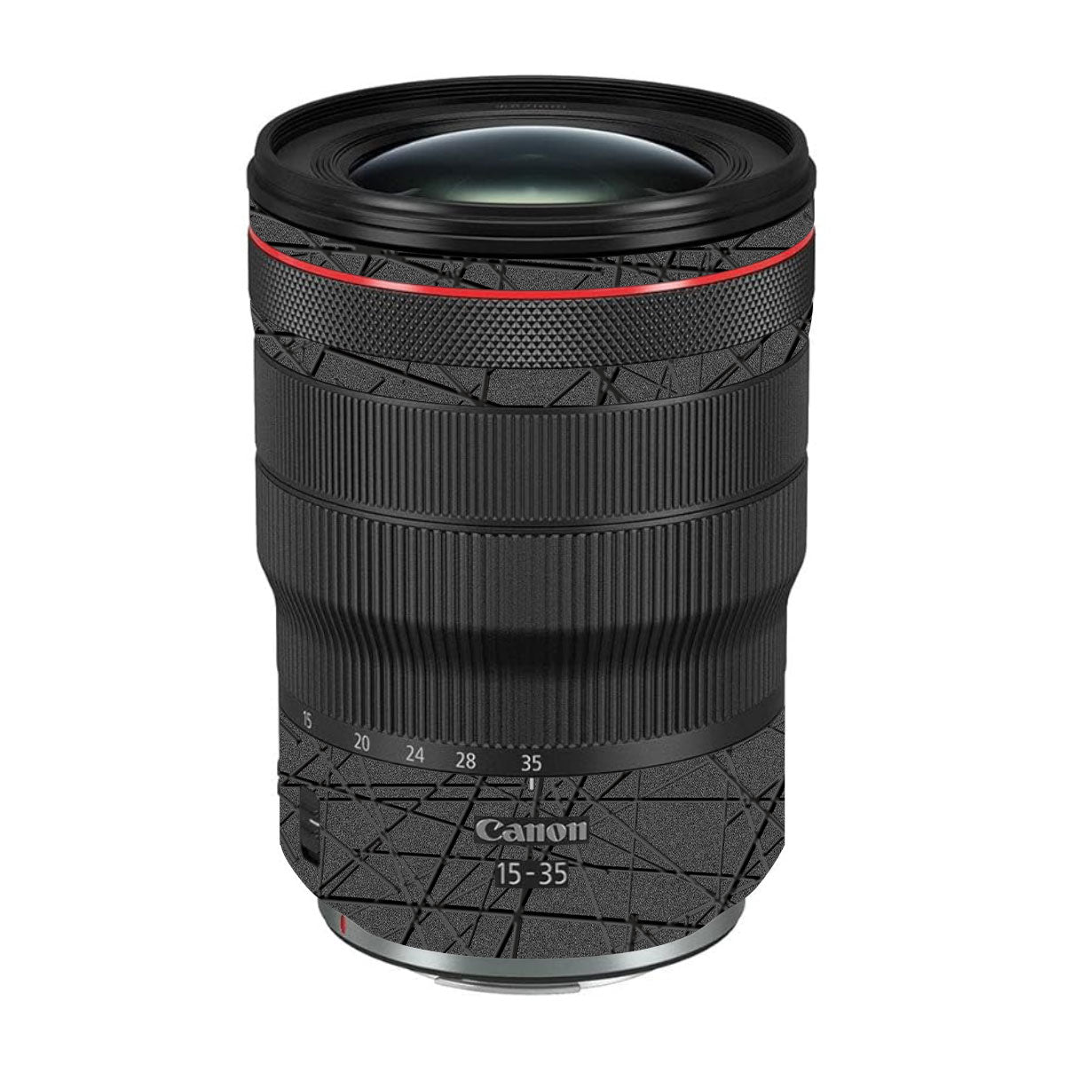 Textured Metallic Steel Grain Canon RF 15-35mm F/2.8L USM Camera Lens Skin