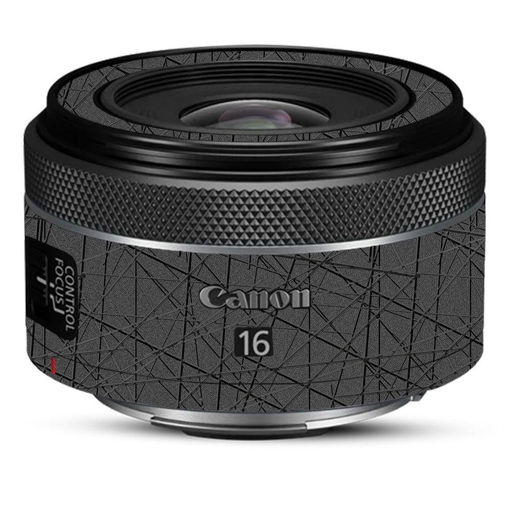 Textured Metallic Steel Grain Canon RF 16mm f/2.8 STM Camera Lens Skin