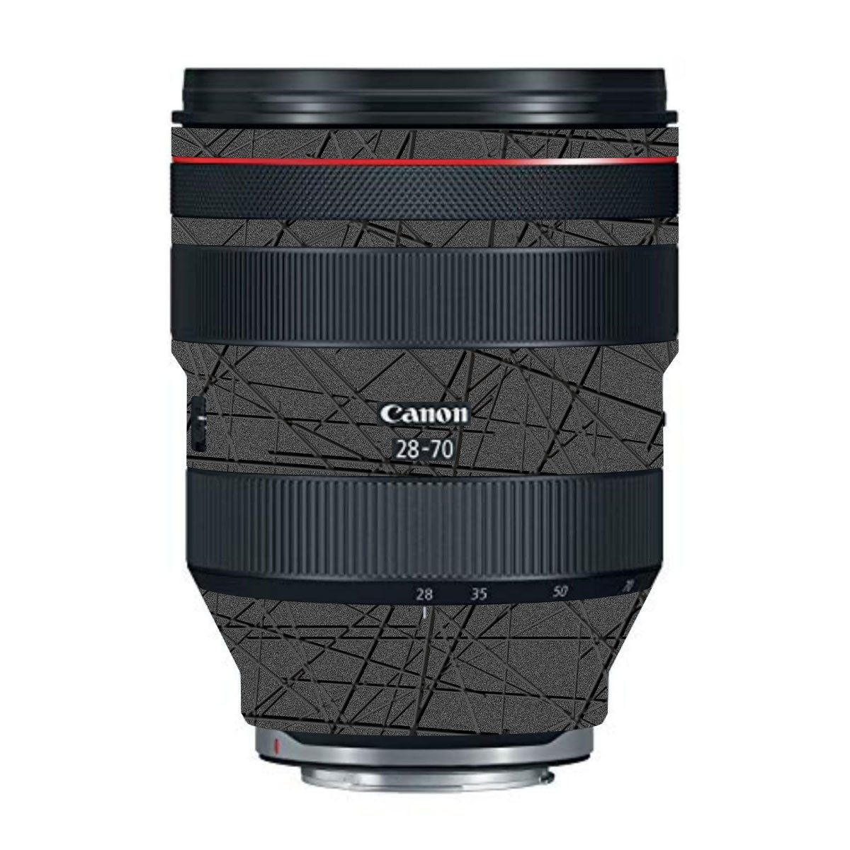 Textured Metallic Steel Grain Canon RF 28-70mm F/2L USM Camera Lens Skin