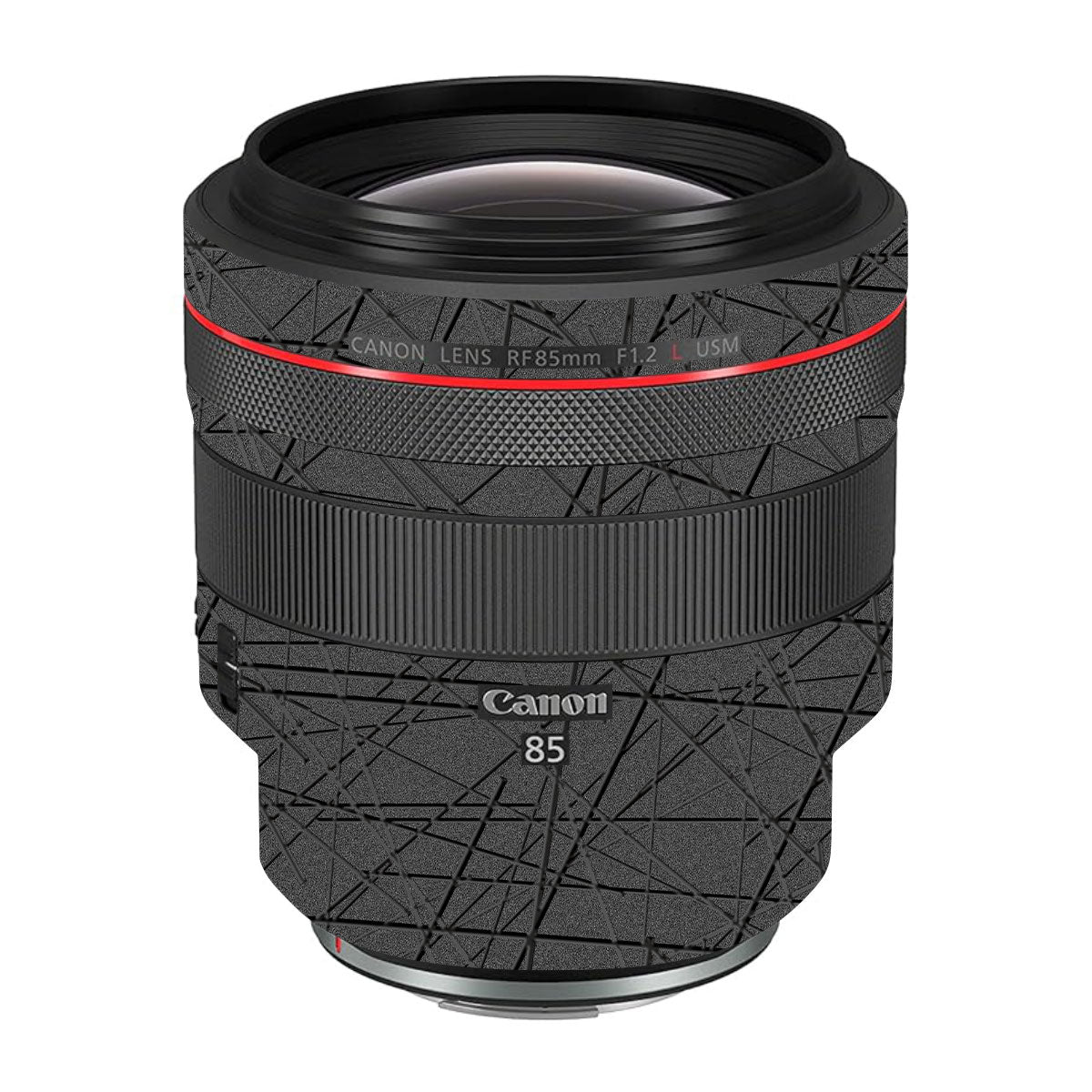 Textured Metallic Steel Grain Canon RF 85mm F/1.2L USM Camera Lens Skin
