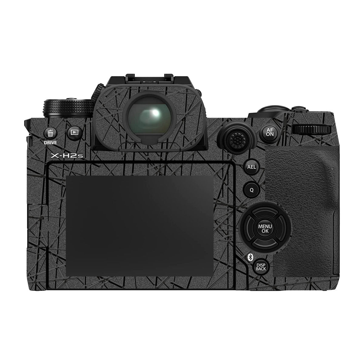 Textured Metallic Steel Grain Fujifilm X-H2S Camera Skin